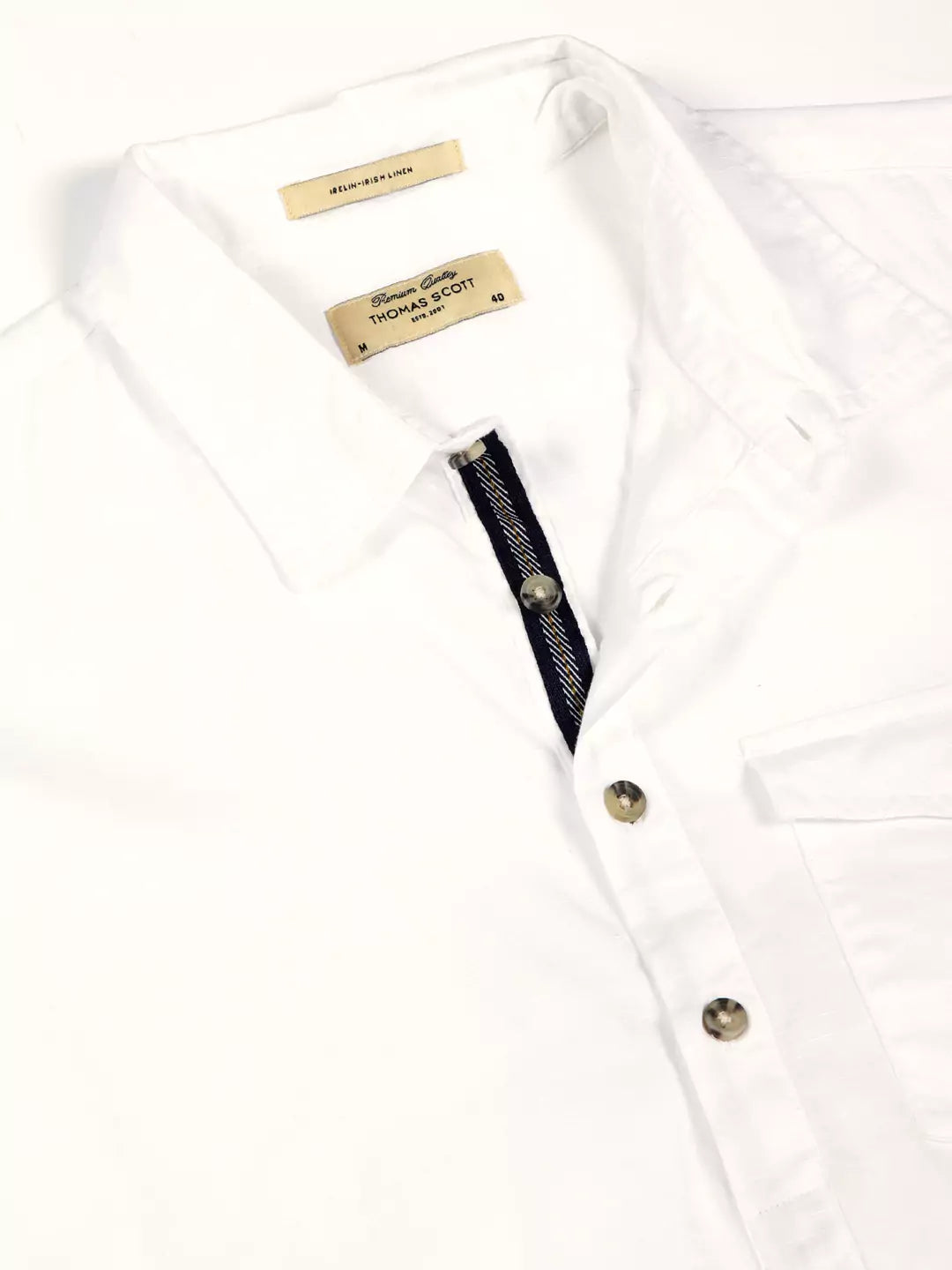 Thomas Scott Men Premium Solid Casual Shirt