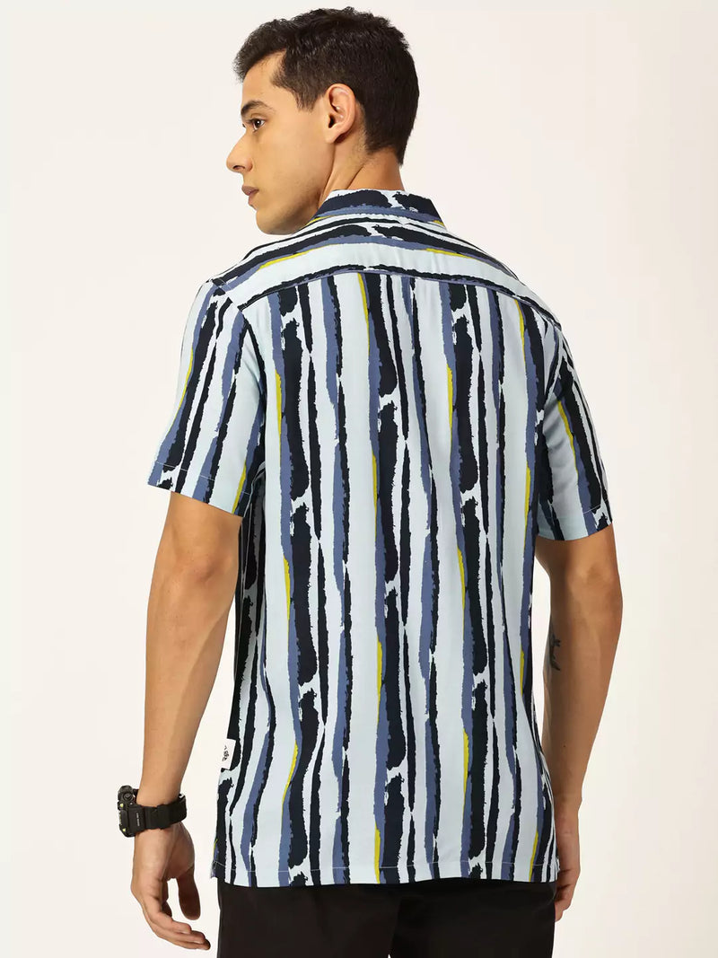Thomas Scott Men Smart Opaque Striped Casual Shirt