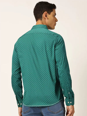 Thomas Scott Men Premium Opaque Printed Cotton Casual Shirt