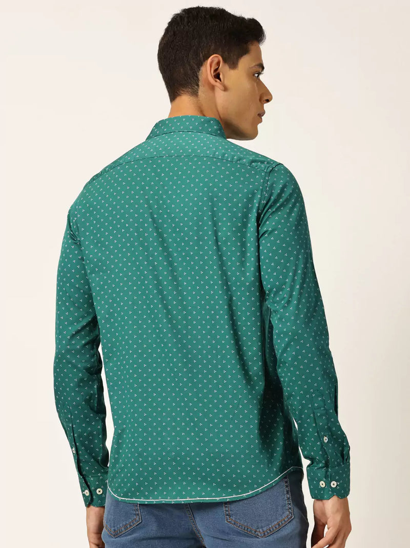 Thomas Scott Men Premium Opaque Printed Cotton Casual Shirt