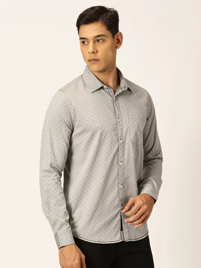 Thomas Scott Men Premium Opaque Printed Cotton Casual Shirt