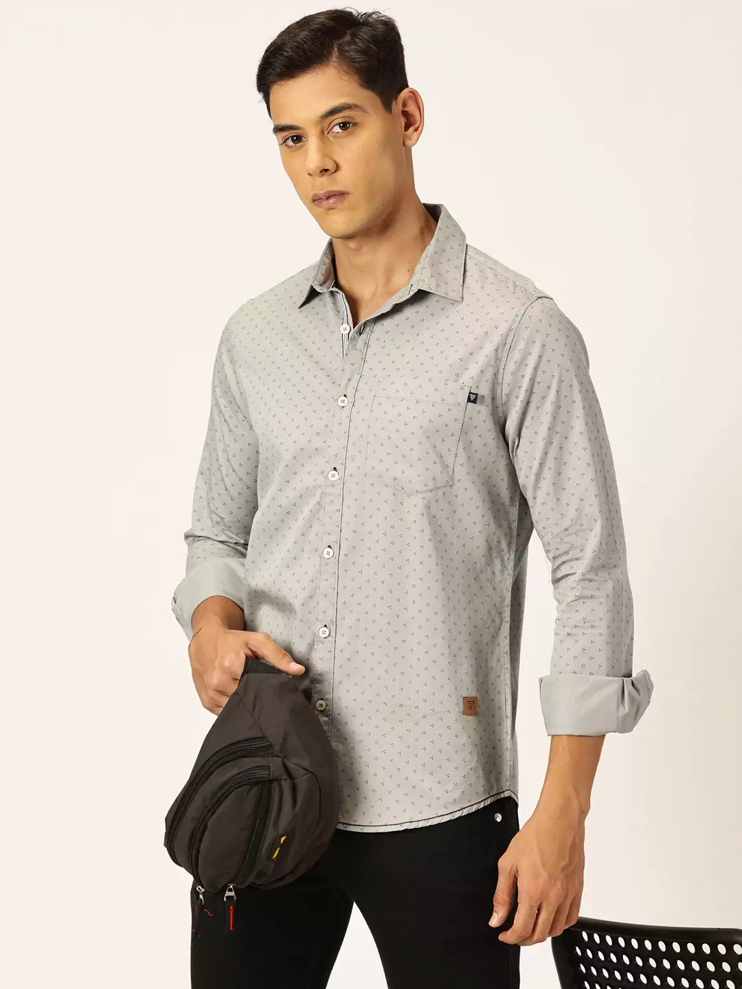 Thomas Scott Men Premium Opaque Printed Cotton Casual Shirt
