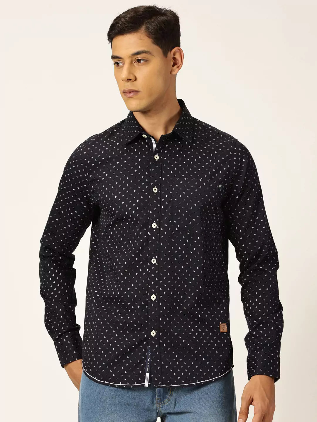 Thomas Scott Men Premium Opaque Printed Cotton Casual Shirt