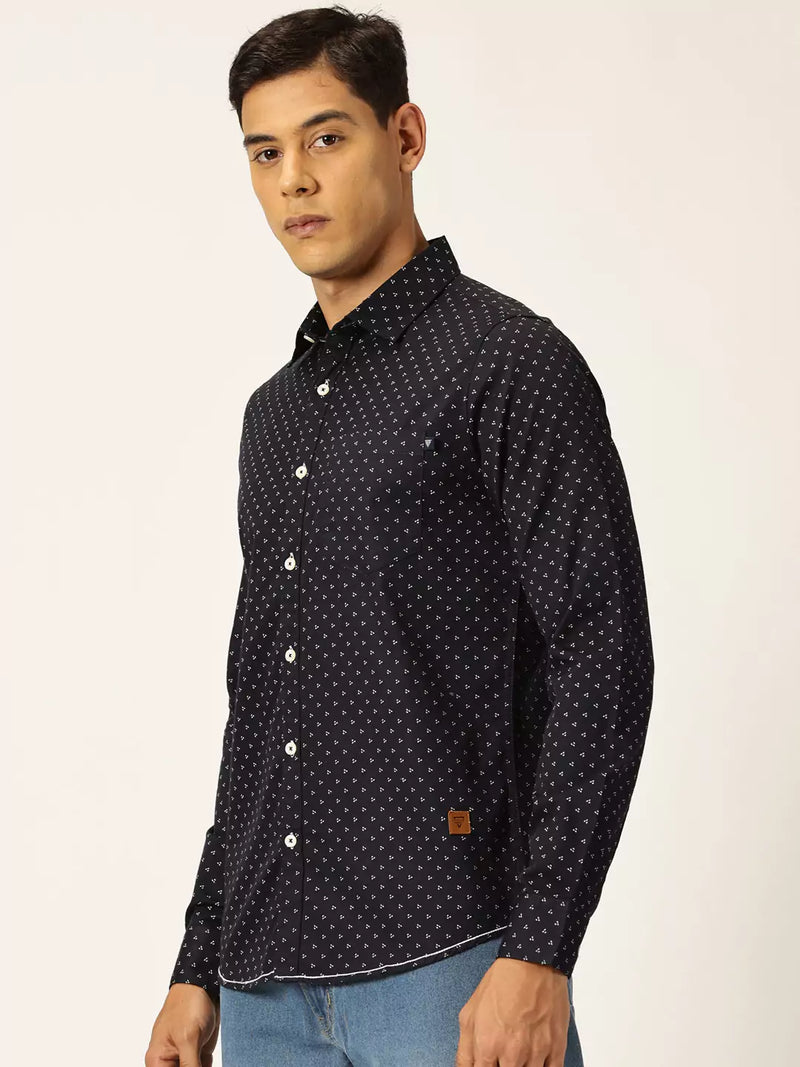 Thomas Scott Men Premium Opaque Printed Cotton Casual Shirt