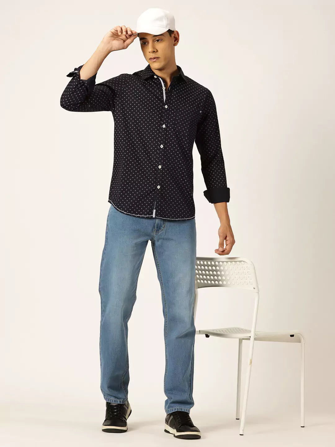 Thomas Scott Men Premium Opaque Printed Cotton Casual Shirt