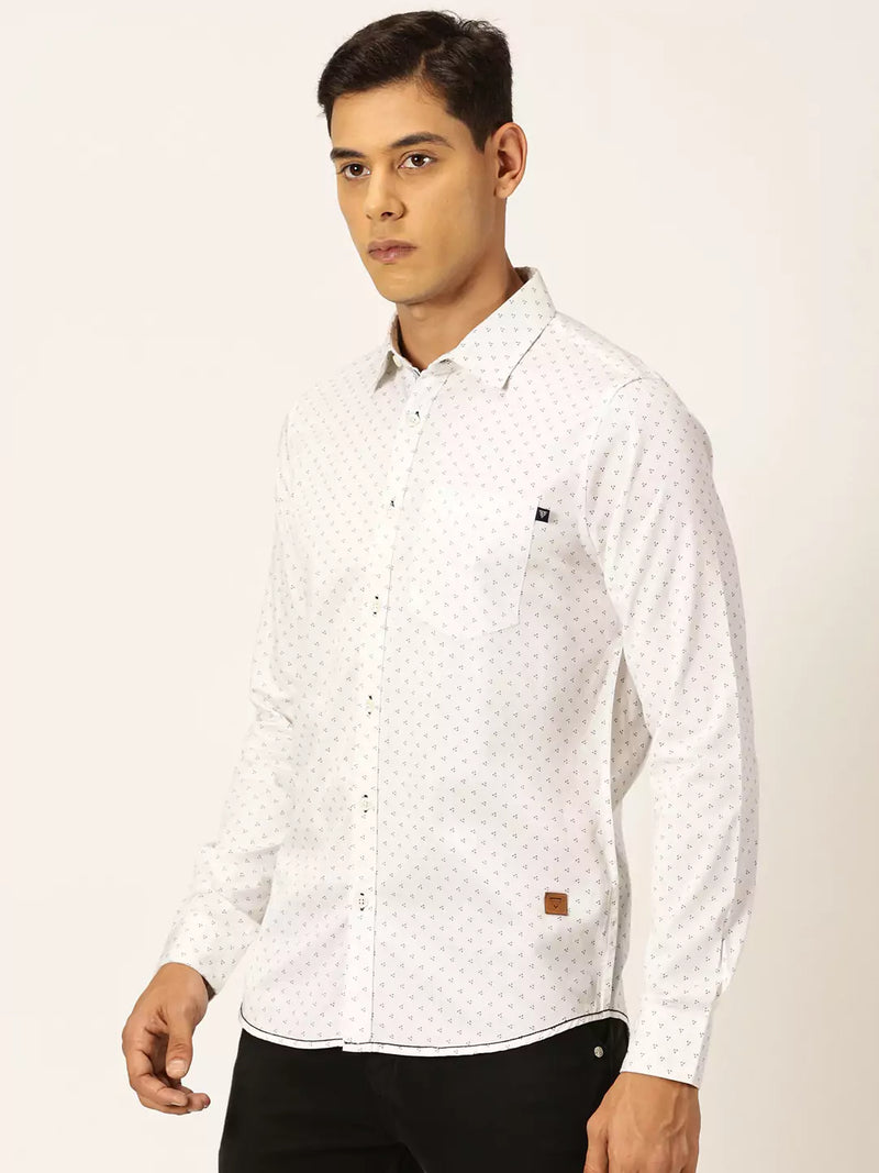 Thomas Scott Men Premium Opaque Printed Cotton Casual Shirt
