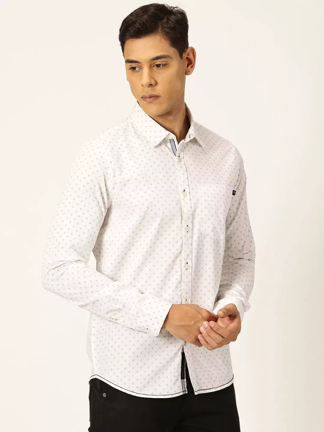Thomas Scott Men Premium Opaque Printed Cotton Casual Shirt