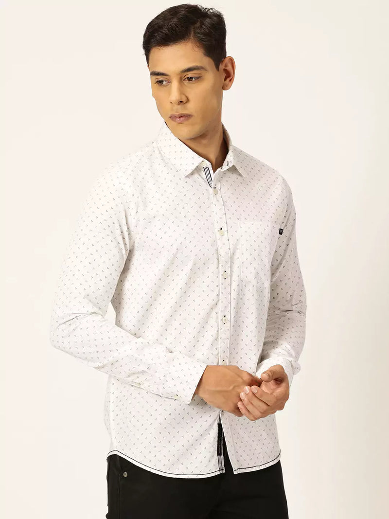 Thomas Scott Men Premium Opaque Printed Cotton Casual Shirt