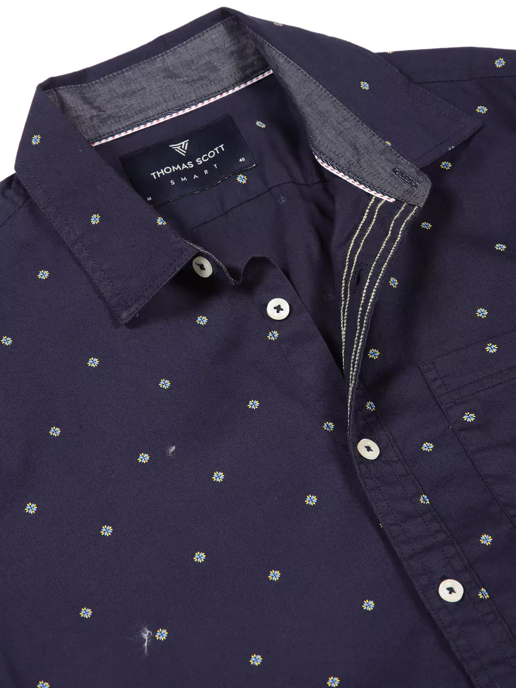 Thomas Scott Men Premium Cutaway Collar Slim Fit Casual Shirt