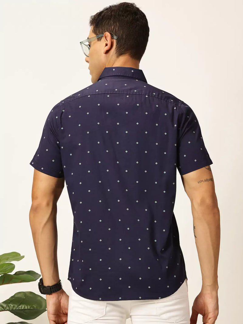 Thomas Scott Men Premium Cutaway Collar Slim Fit Casual Shirt