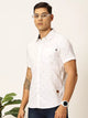 Thomas Scott Men Premium Spread Collar Micro Ditsy Printed Cotton Slim Fit Casual Shirt