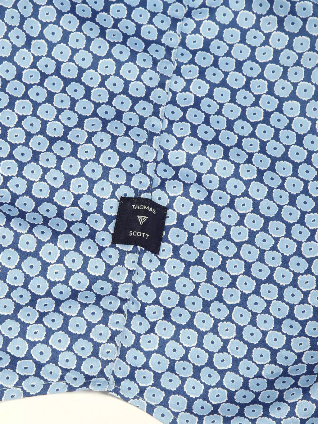 Thomas Scott Men Premium Slim Fit Geometric Printed Cotton Formal Shirt