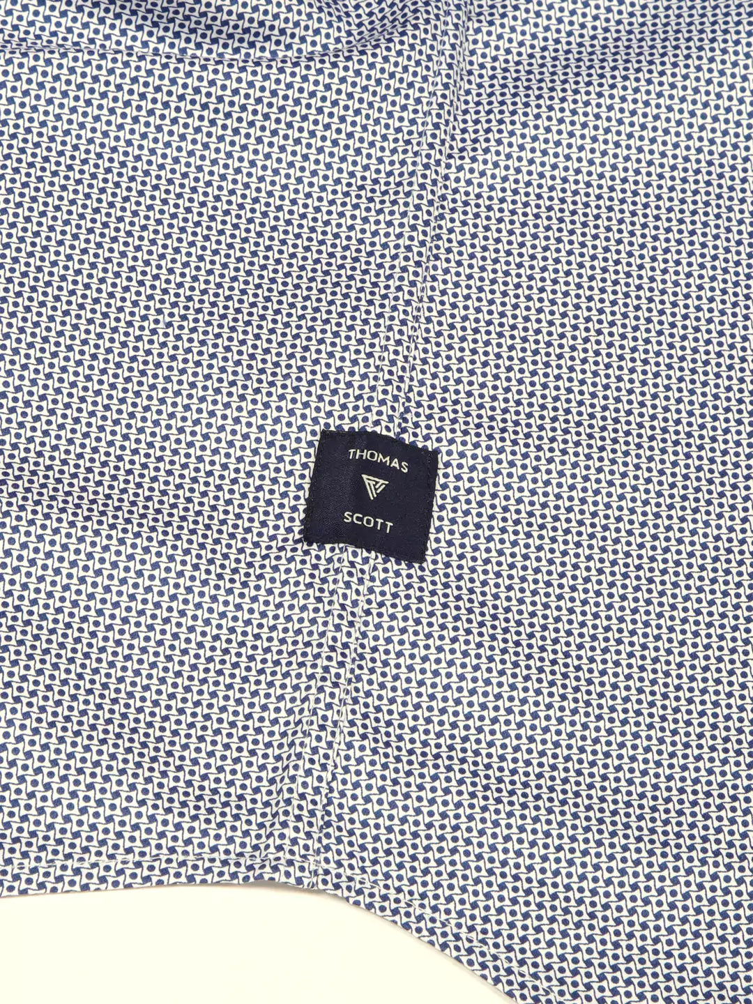 Thomas Scott Men Premium Slim Fit Micro Ditsy Printed Cotton Formal Shirt