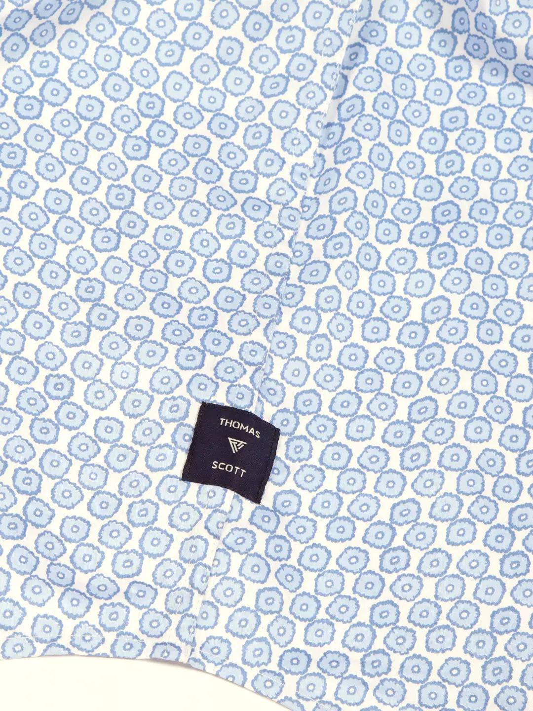 Thomas Scott Men Premium Slim Fit Floral Printed Cutaway Collar Cotton Formal Shirt