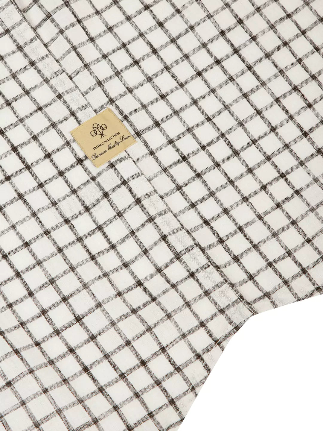 Thomas Scott Men Premium Micro Checks Cotton & Linen Casual Shirt