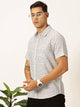 Thomas Scott Men Premium Micro Checks Cotton & Linen Casual Shirt