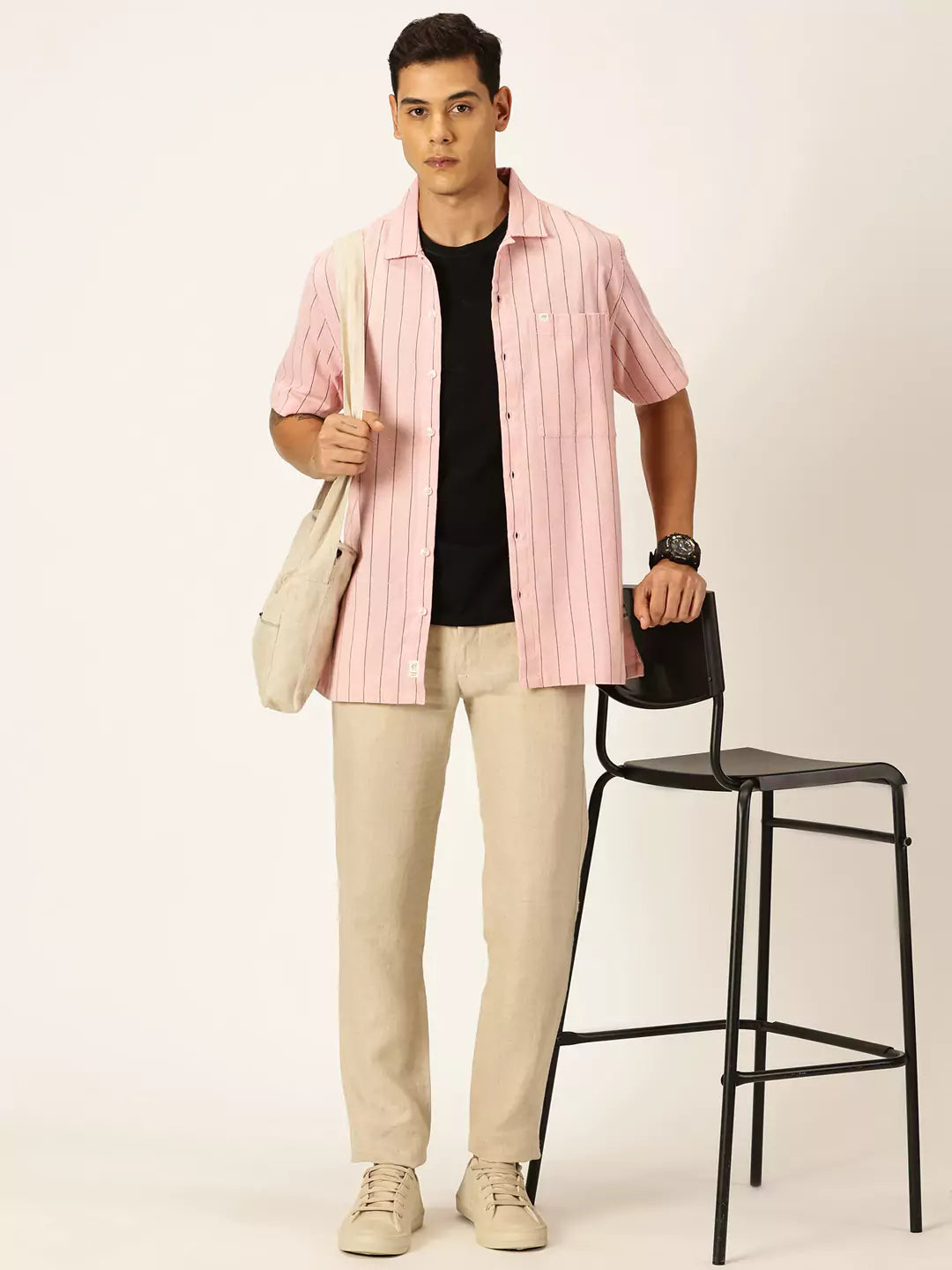 Thomas Scott Men Premium Cuban Collar Casual Shirt