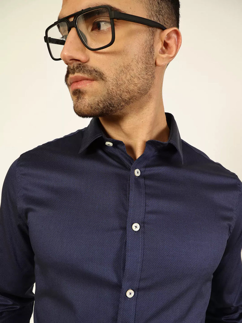 Thomas Scott Men Premium Slim Fit Opaque Formal Shirt