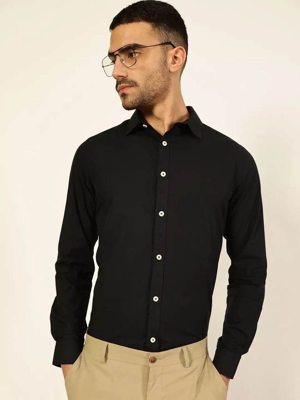 Thomas Scott Men Premium Slim Fit Opaque Formal Shirt