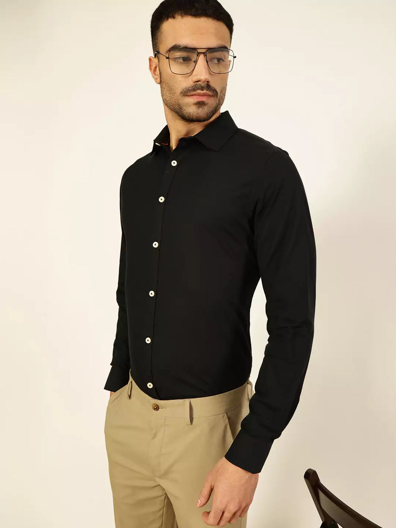Thomas Scott Men Premium Slim Fit Opaque Formal Shirt