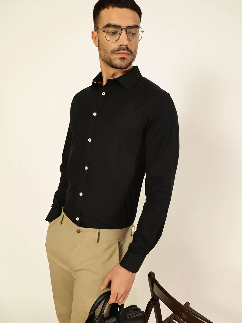 Thomas Scott Men Premium Slim Fit Opaque Formal Shirt