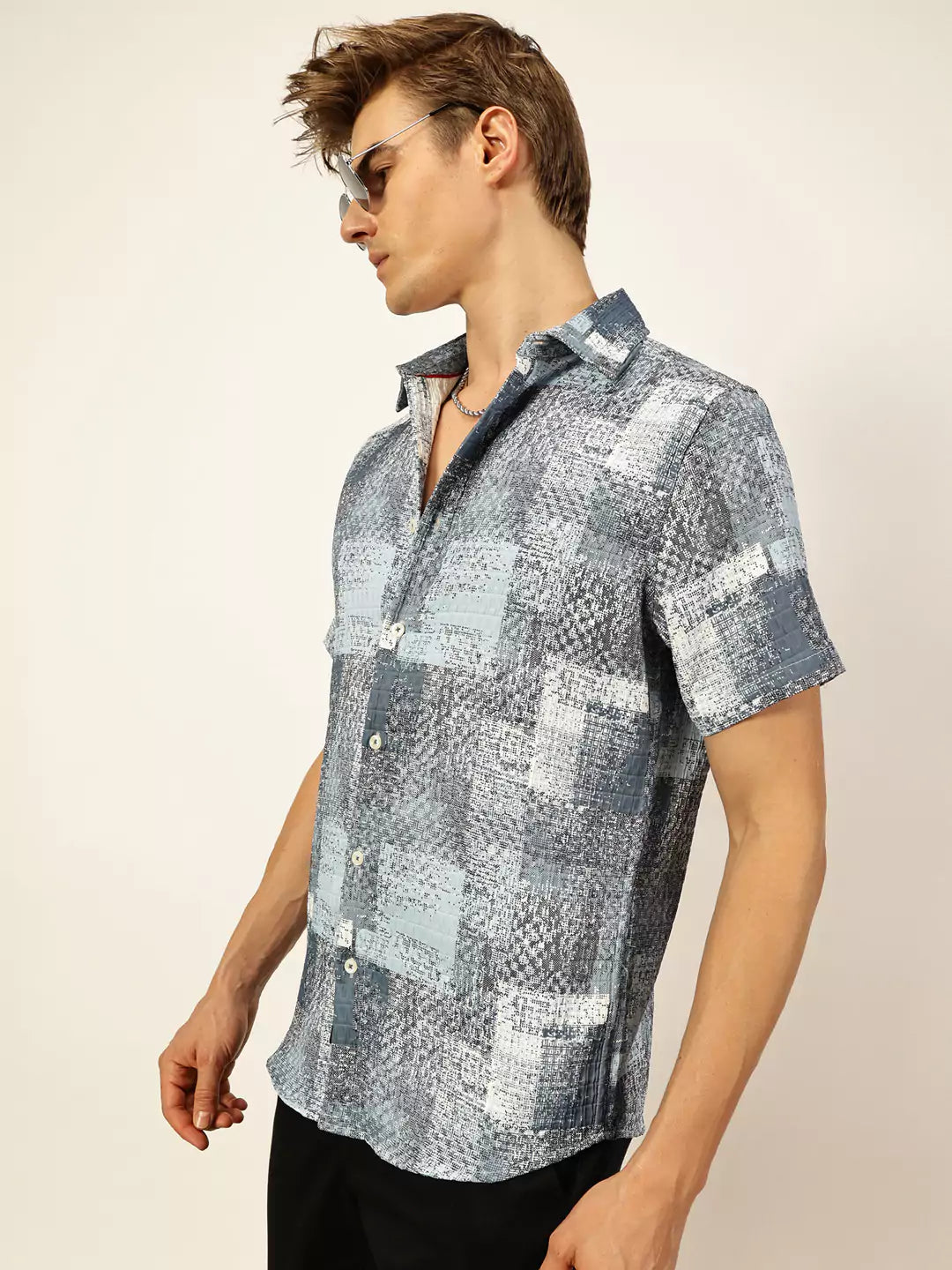 Thomas Scott Men Premium Slim Fit Opaque Printed Casual Shirt