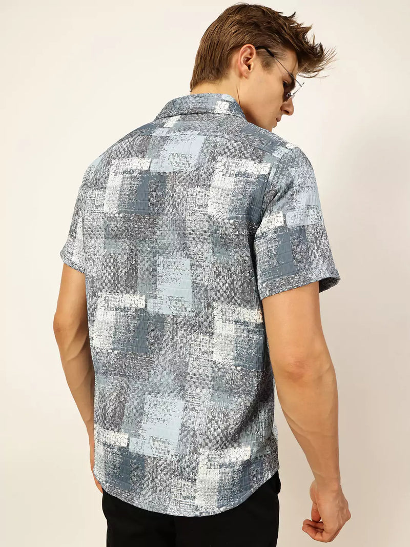 Thomas Scott Men Premium Slim Fit Opaque Printed Casual Shirt