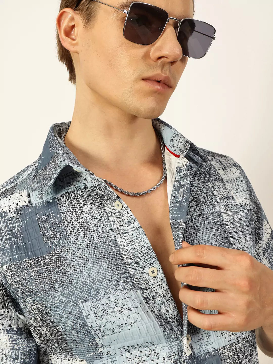 Thomas Scott Men Premium Slim Fit Opaque Printed Casual Shirt