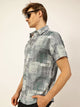 Green Premium Slim Fit Opaque Printed Casual Shirt For Men
