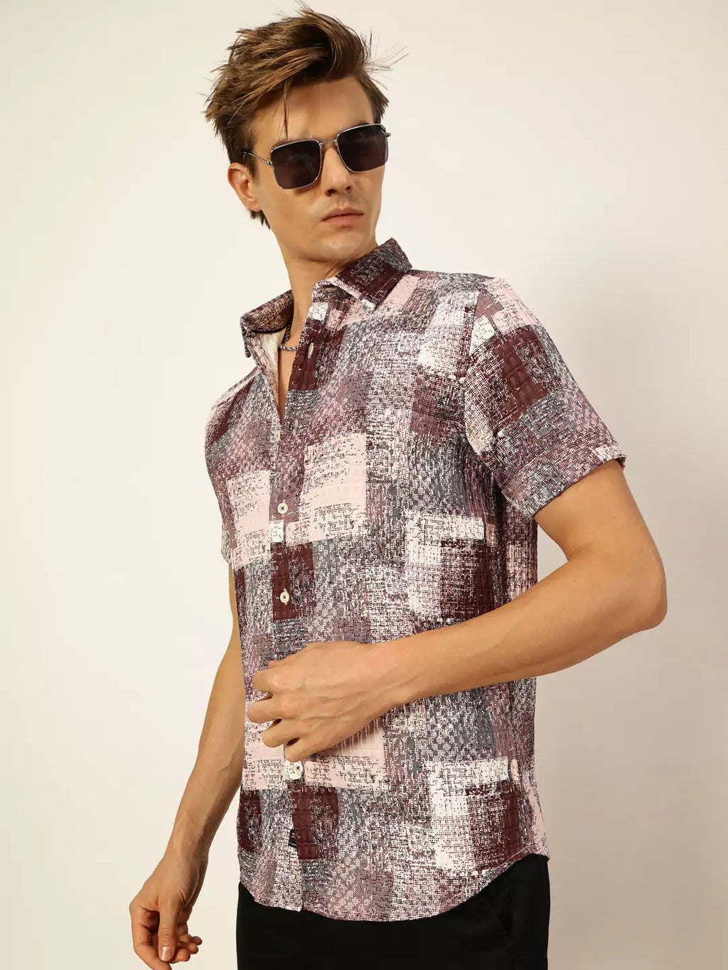 Thomas Scott Men Premium Slim Fit Opaque Printed Casual Shirt