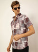 Maroon Premium Slim Fit Opaque Printed Casual Shirt For Men