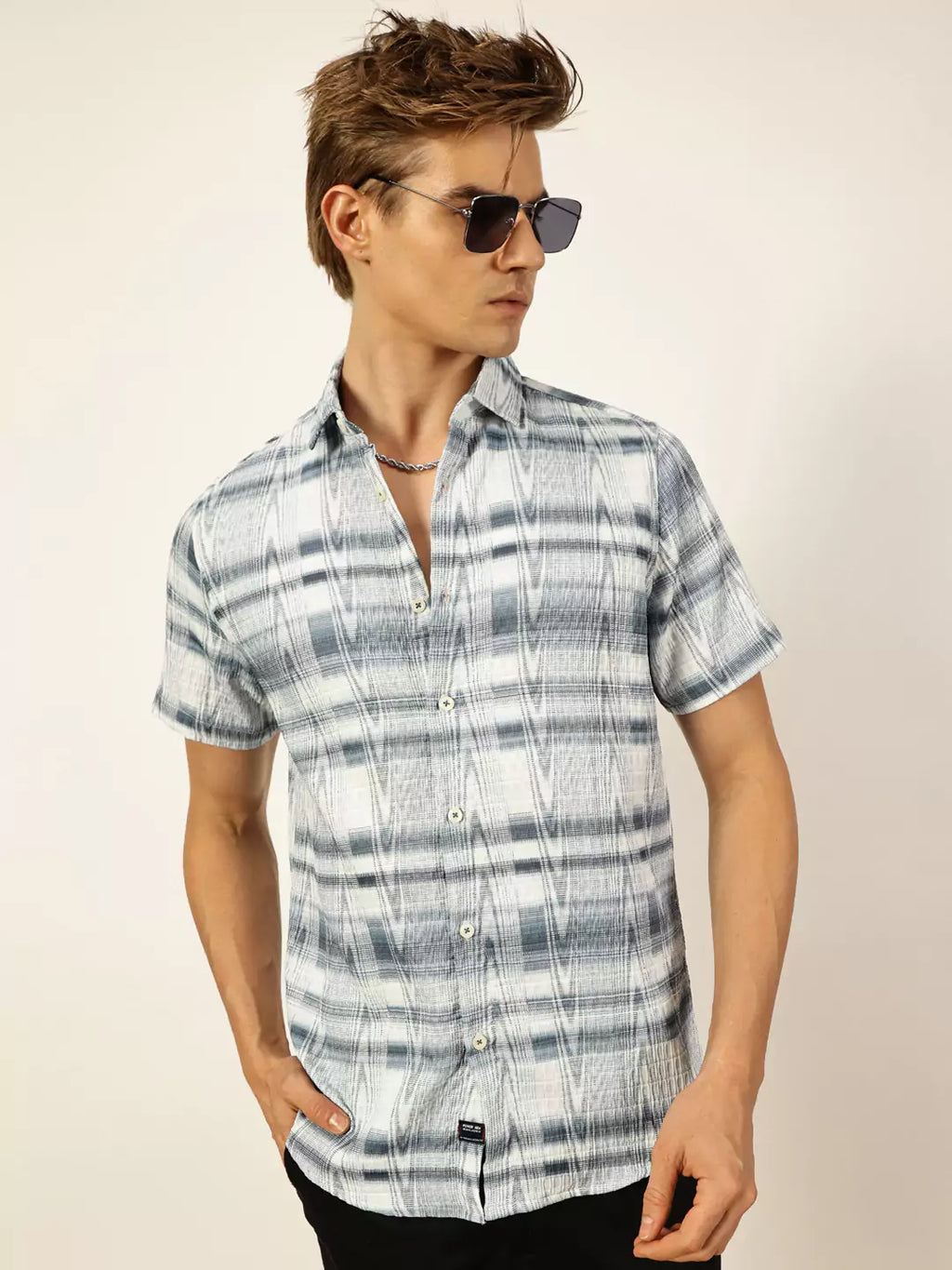 Thomas Scott Men Premium Slim Fit Opaque Printed Casual Shirt