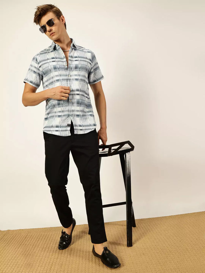 Thomas Scott Men Premium Slim Fit Opaque Printed Casual Shirt