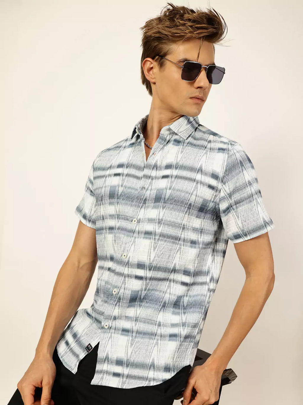 Thomas Scott Men Premium Slim Fit Opaque Printed Casual Shirt