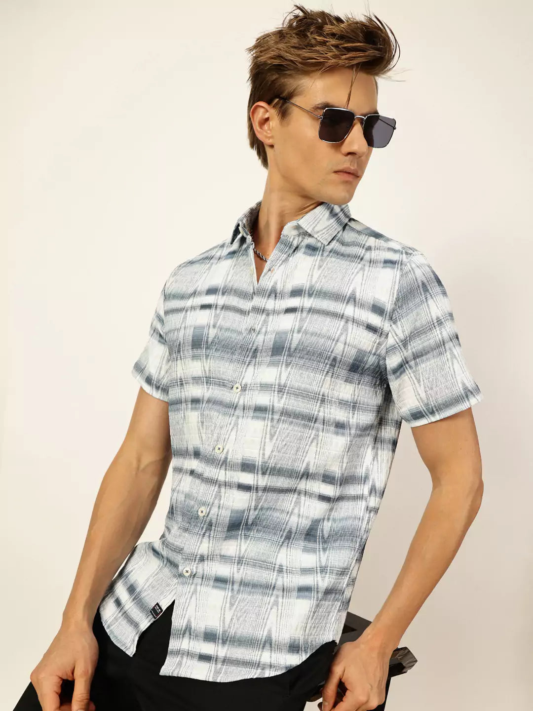 Thomas Scott Men Premium Slim Fit Opaque Printed Casual Shirt