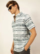 Green Premium Slim Fit Opaque Printed Casual Shirt For Men