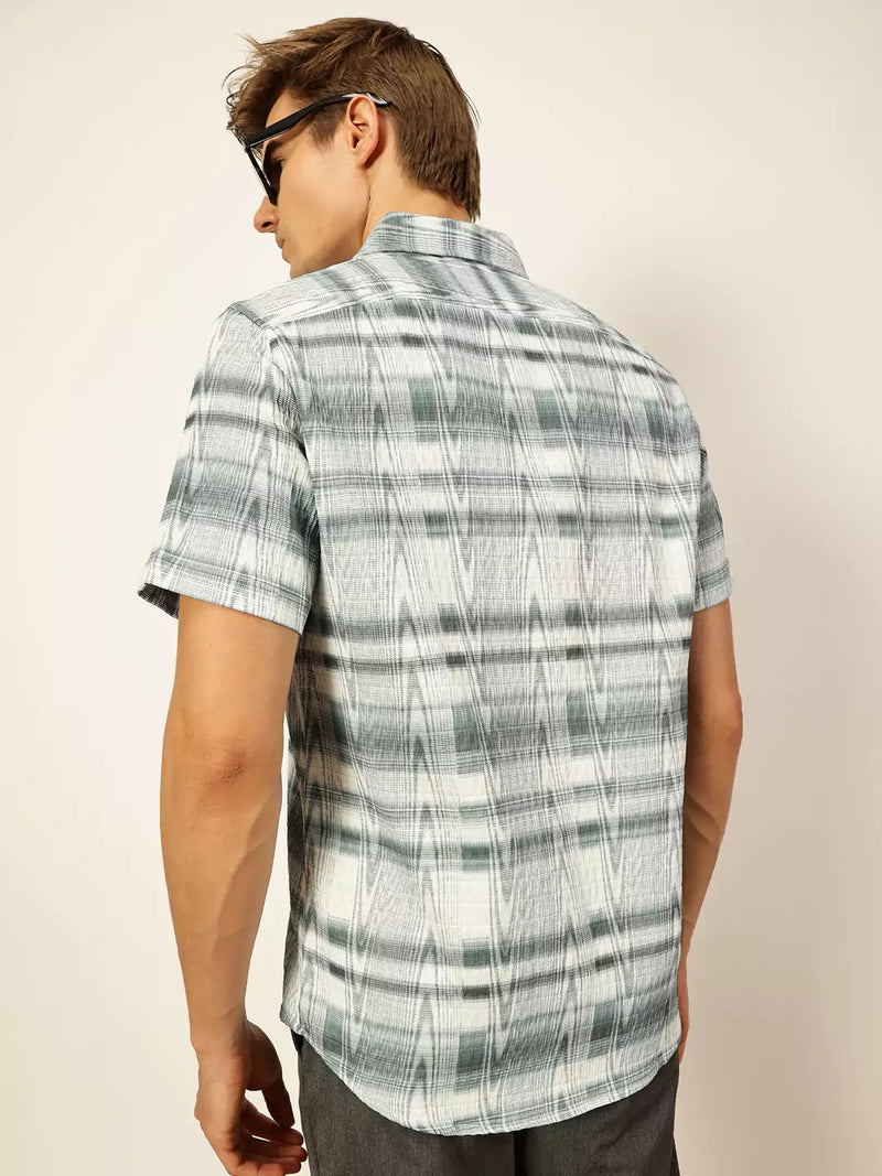 Thomas Scott Men Premium Slim Fit Opaque Printed Casual Shirt