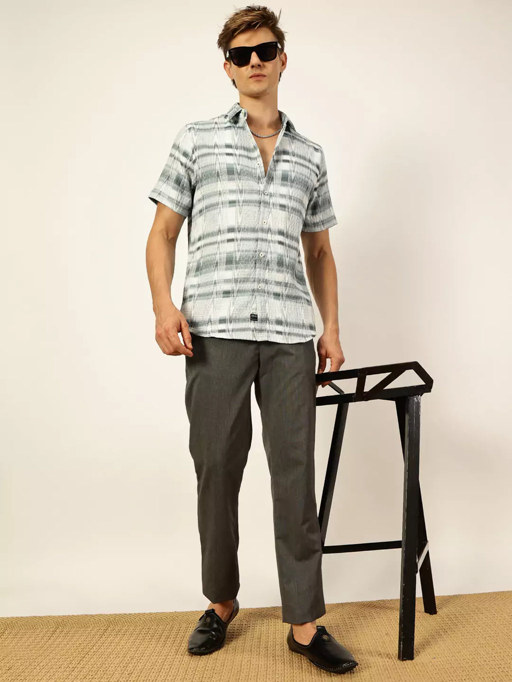 Thomas Scott Men Premium Slim Fit Opaque Printed Casual Shirt