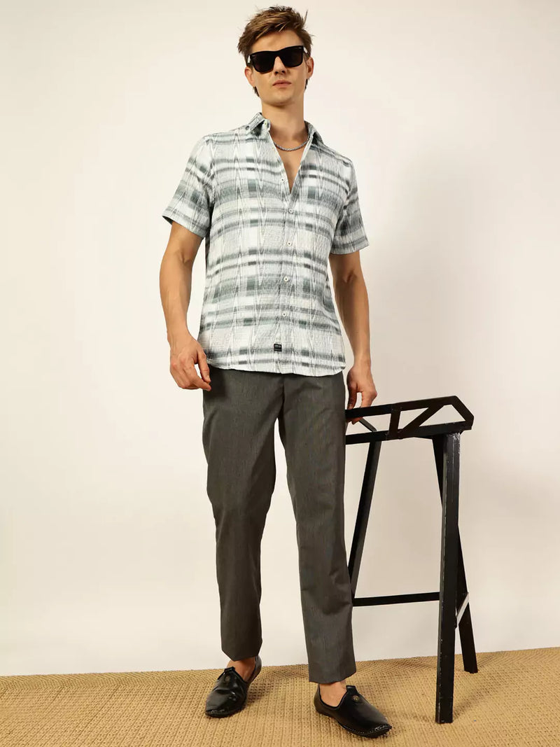 Thomas Scott Men Premium Slim Fit Opaque Printed Casual Shirt