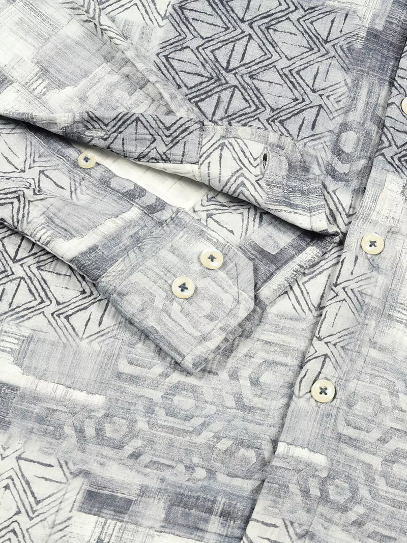 Thomas Scott Men Premium Slim Fit Opaque Printed Casual Shirt