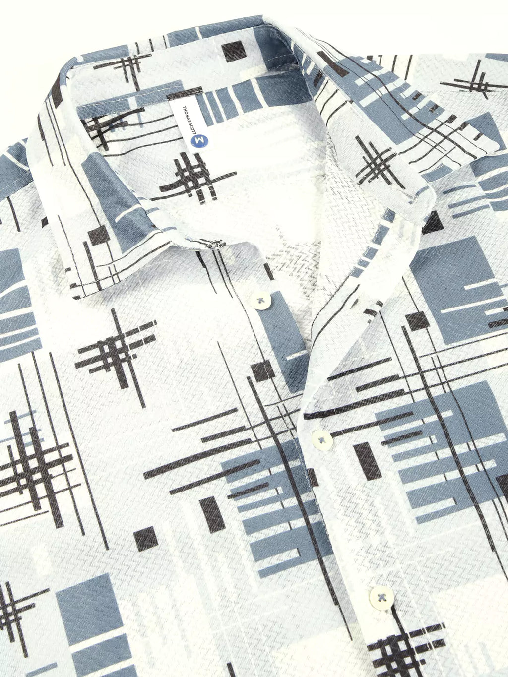 Thomas Scott Men Premium Graphic Printed Slim Fit Casual Shirt