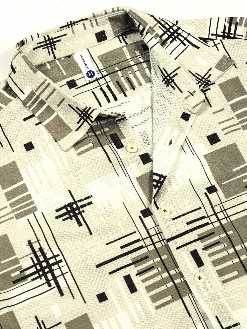 Thomas Scott Men Premium Slim Fit Opaque Printed Casual Shirt