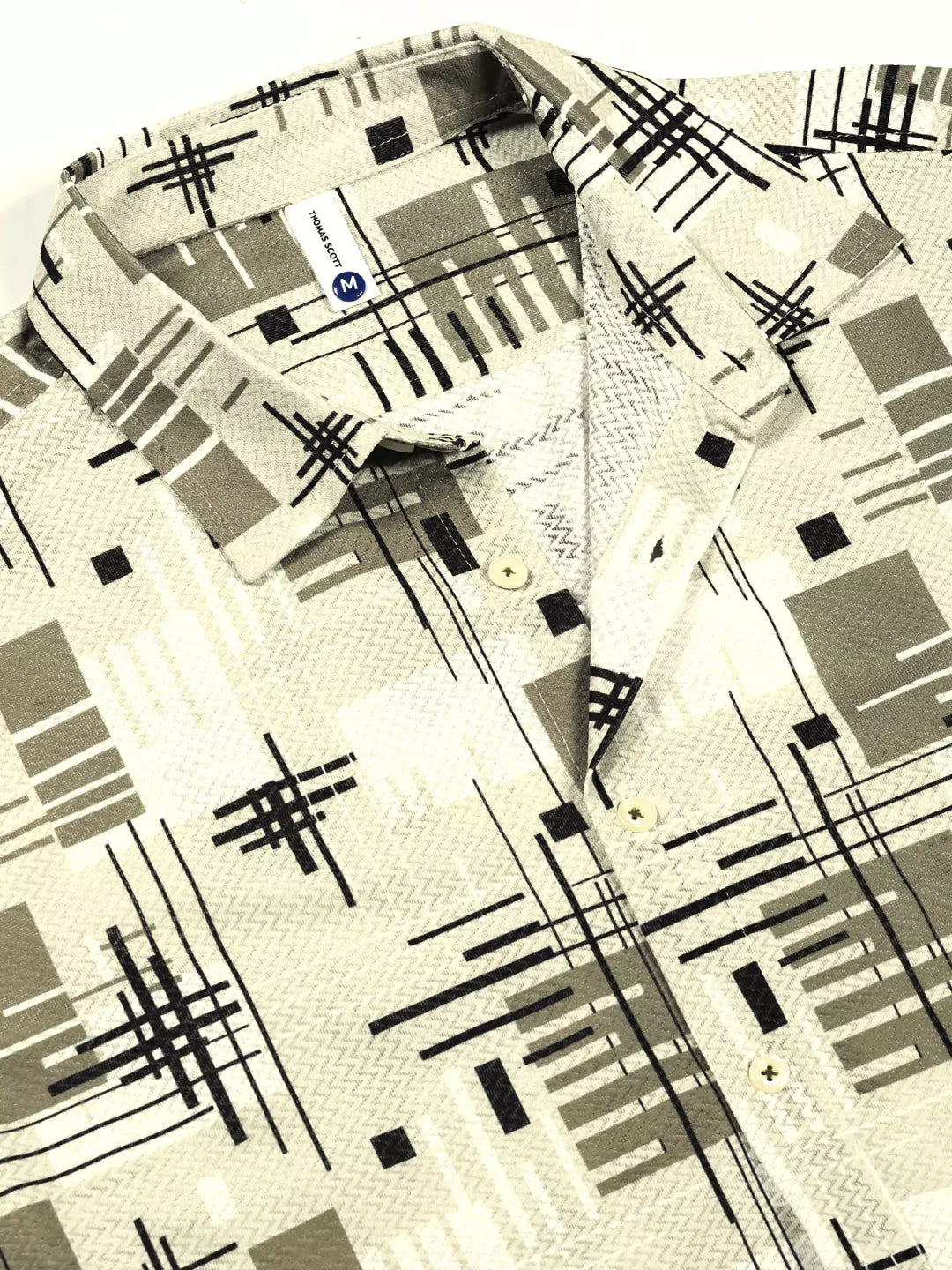 Thomas Scott Men Premium Slim Fit Opaque Printed Casual Shirt