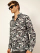 Green Premium Slim Fit Opaque Printed Casual Shirt For Men