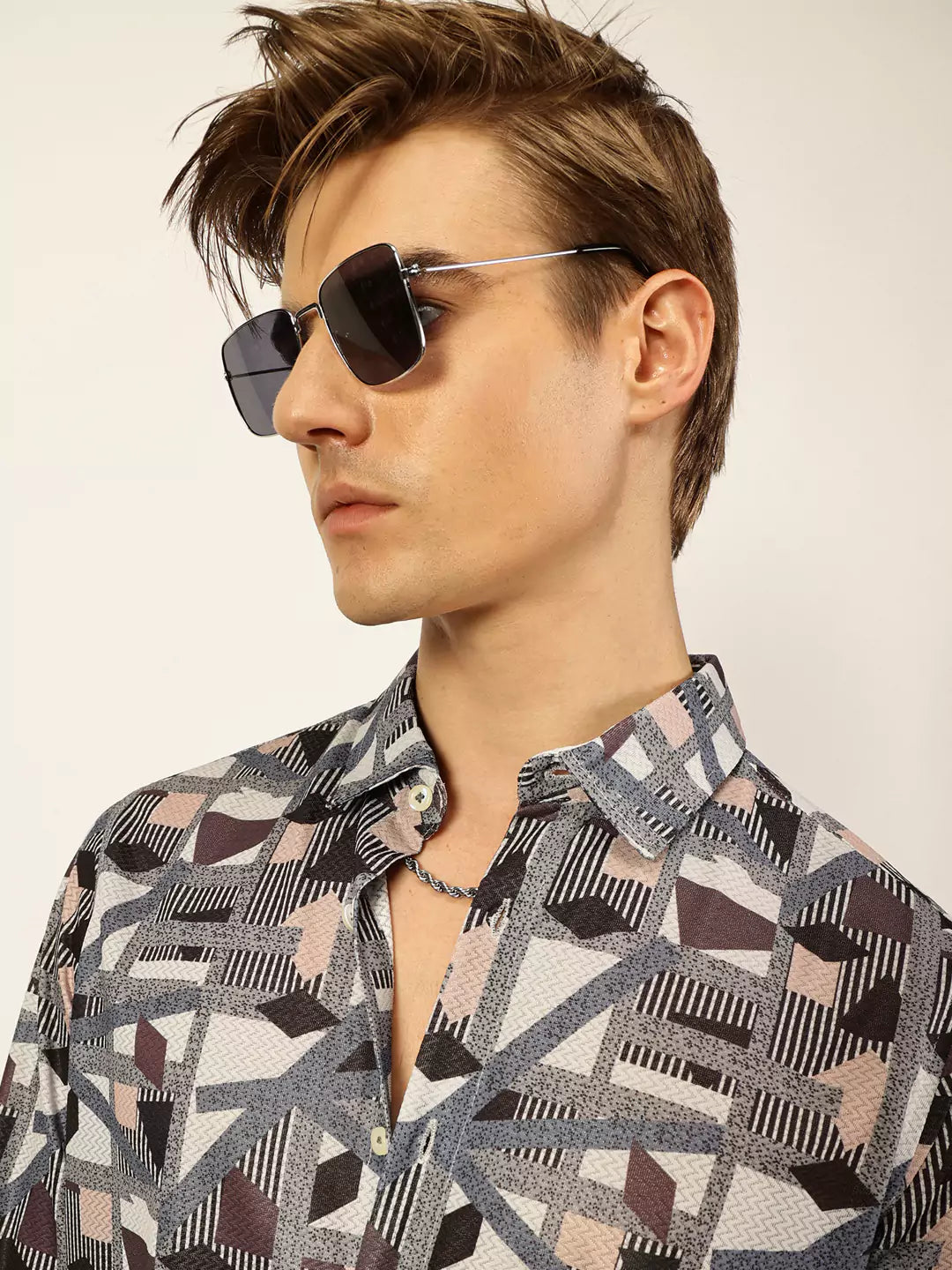 Thomas Scott Men Premium Slim Fit Opaque Printed Casual Shirt