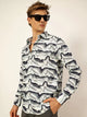 Green Premium Slim Fit Opaque Printed Casual Shirt For Men