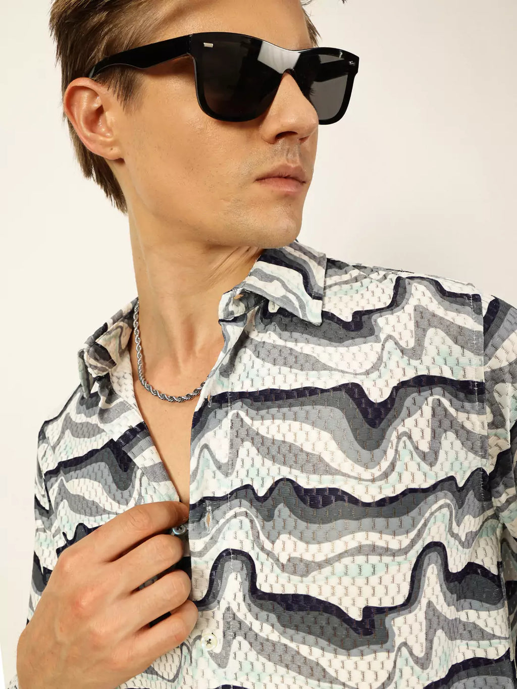 Thomas Scott Men Premium Slim Fit Opaque Printed Casual Shirt