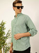 Thomas Scott Men Premium Textured Corduroy Slim Fit Button-Down Collar Casual Shirt