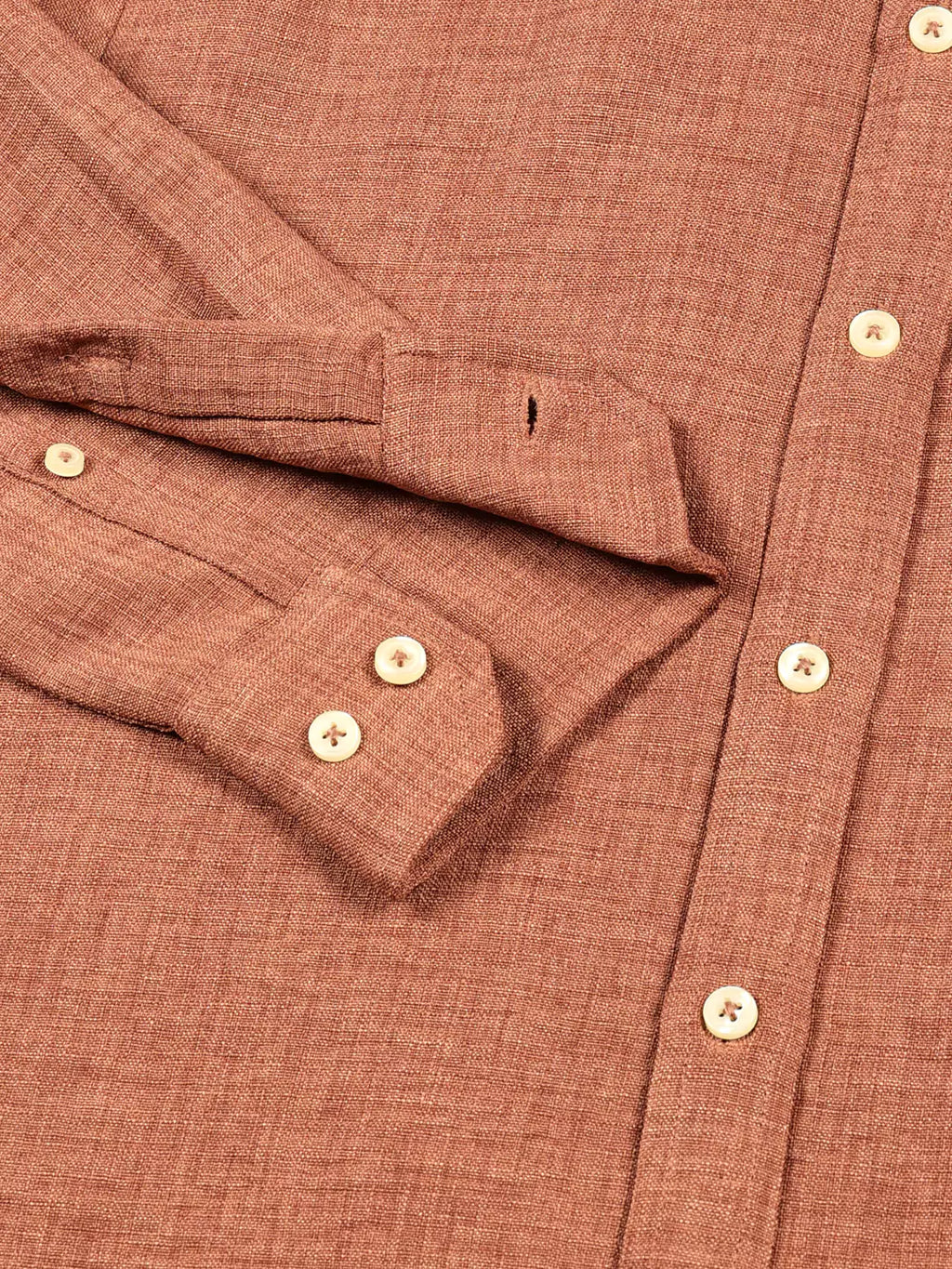 Thomas Scott Men Dark Pink Slim Fit Long Sleeves Button-Down Collar Polyester Casual Shirt