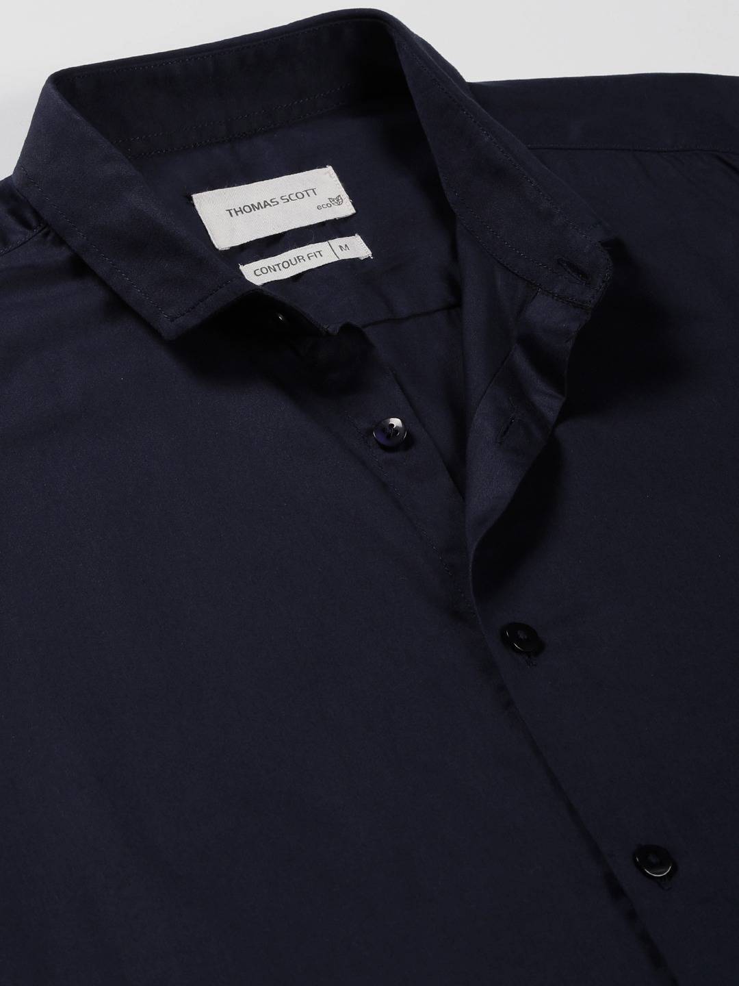Thomas Scott Men Classic Slim Fit Spread Collar Casual Shirt
